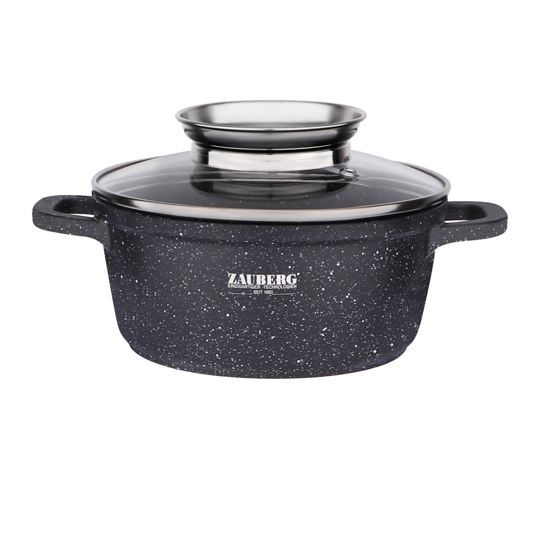 Каструля алюмінієва мармур 5,5 л 0326 BL - "I" Індукція