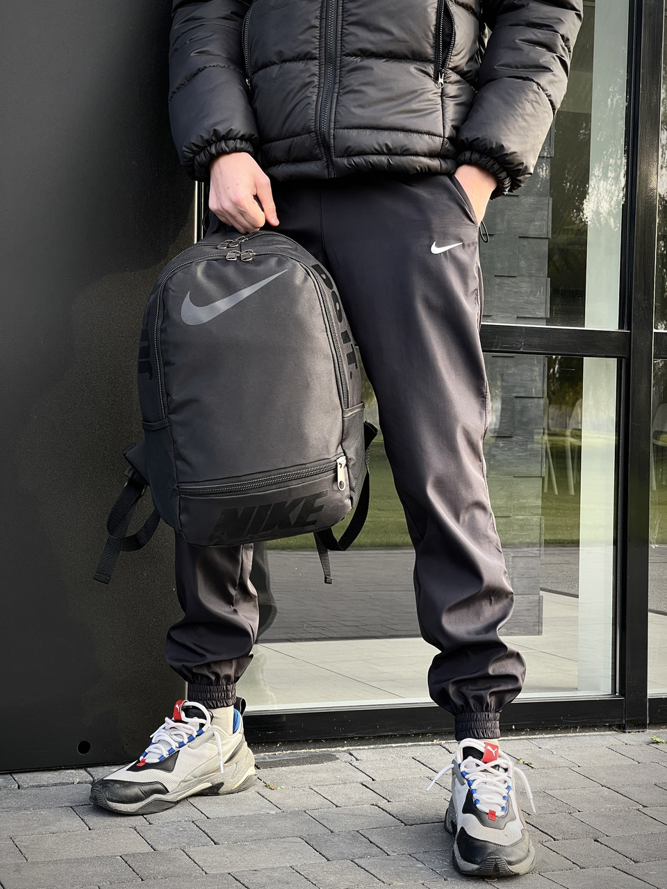 Спортивний рюкзак найк чорний Nike міський Just do it