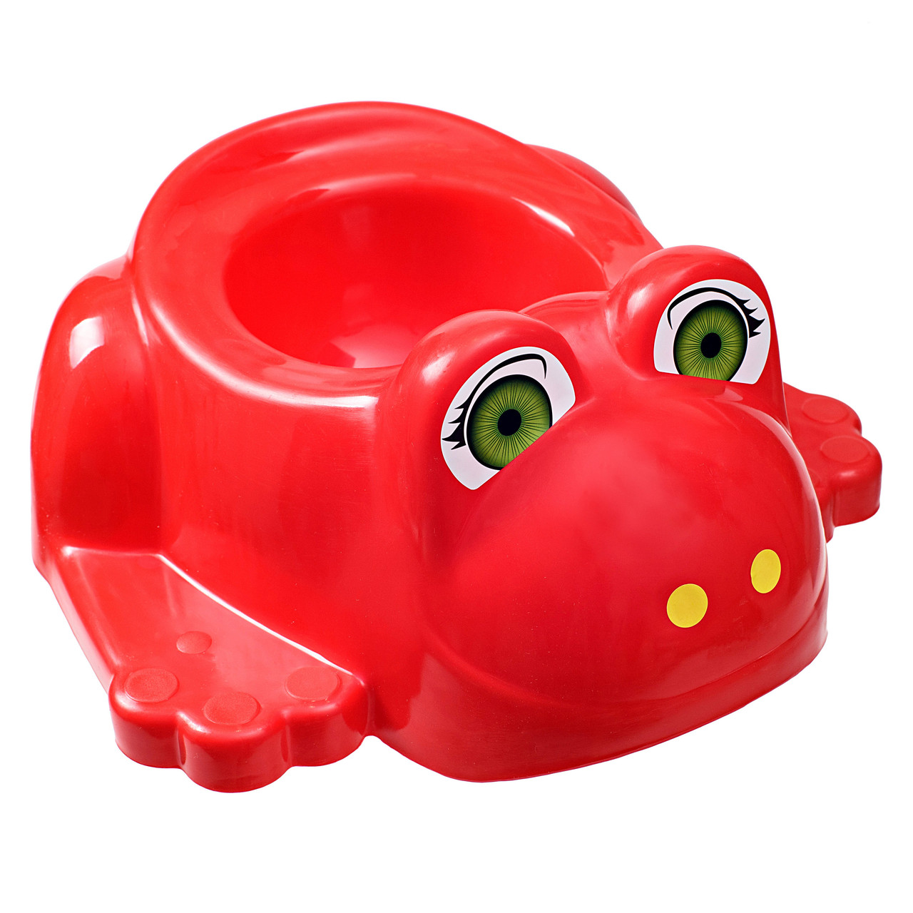 Дитячий горщик Sydanit Жабка червоний пластик без кришки, фото 1