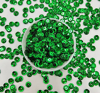 Паєтки / «Шестигранник» / Упаковка 20гр - 1190 шт / 6мм / Зелений