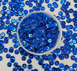 Паєтки / «Шестигранник» / Упаковка 20гр - 1190 шт / 6мм / Синій