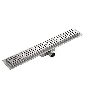 Лінійний душовий трап із решіткою із нержавіючої сталі KOER FD01 70×600 мм з мокрим та сухим затвором