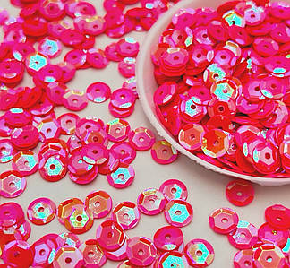 Паєтки / «Шестигранник» / Упаковка 20гр - 1190 шт / 6мм / Малиновий