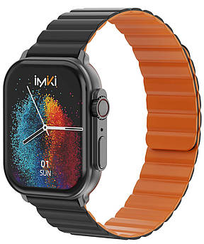 Смарт-годинник iMiki SF1 Black Magnetic Strap — Super AMOLED дисплей, Bluetooth-дзвінки, IP68