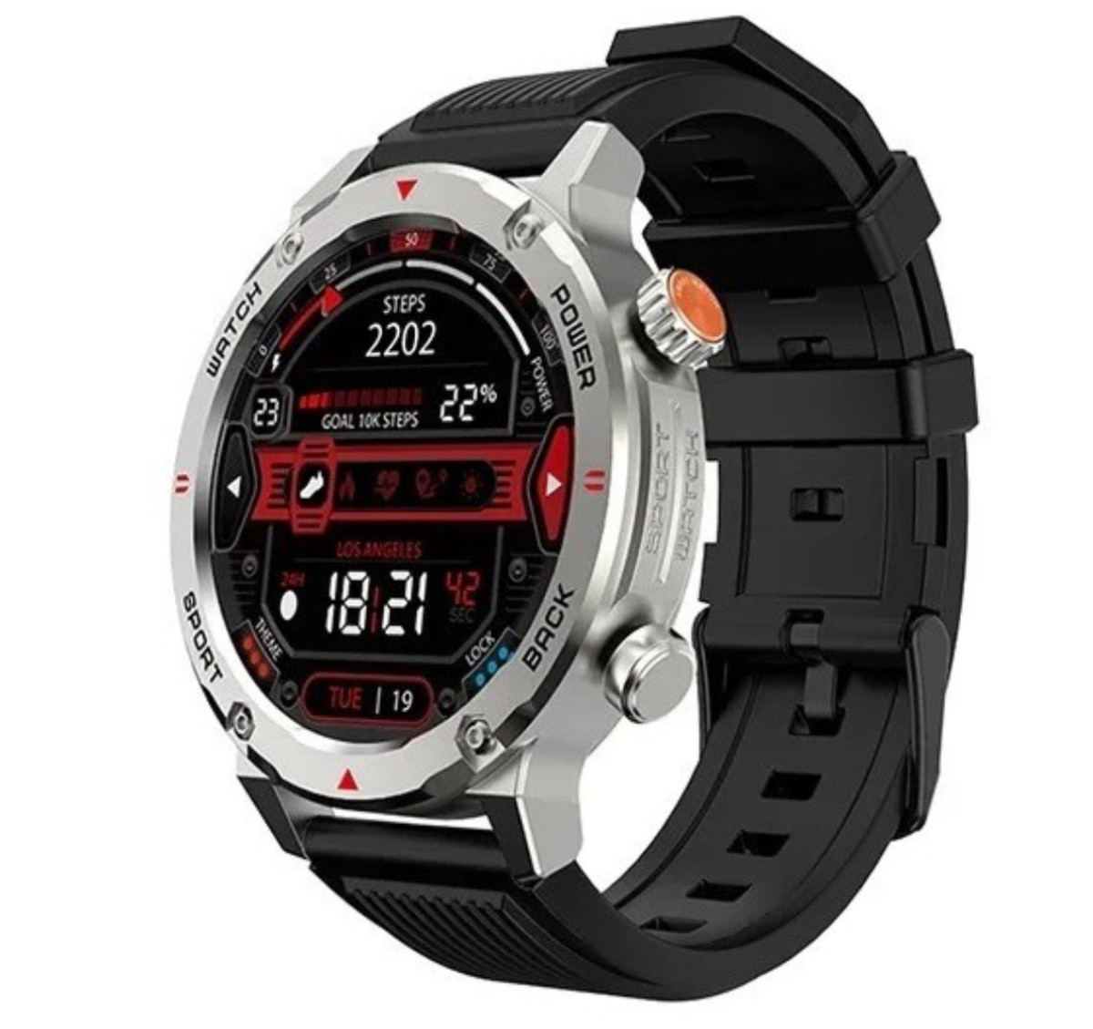 Смарт-годинник iMiki D2 Silver Silicone Strap, фото 1