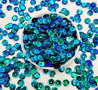 Паєтки / «Шестигранник» / Упаковка 20гр - 1190 шт / 6мм / Темно-синій