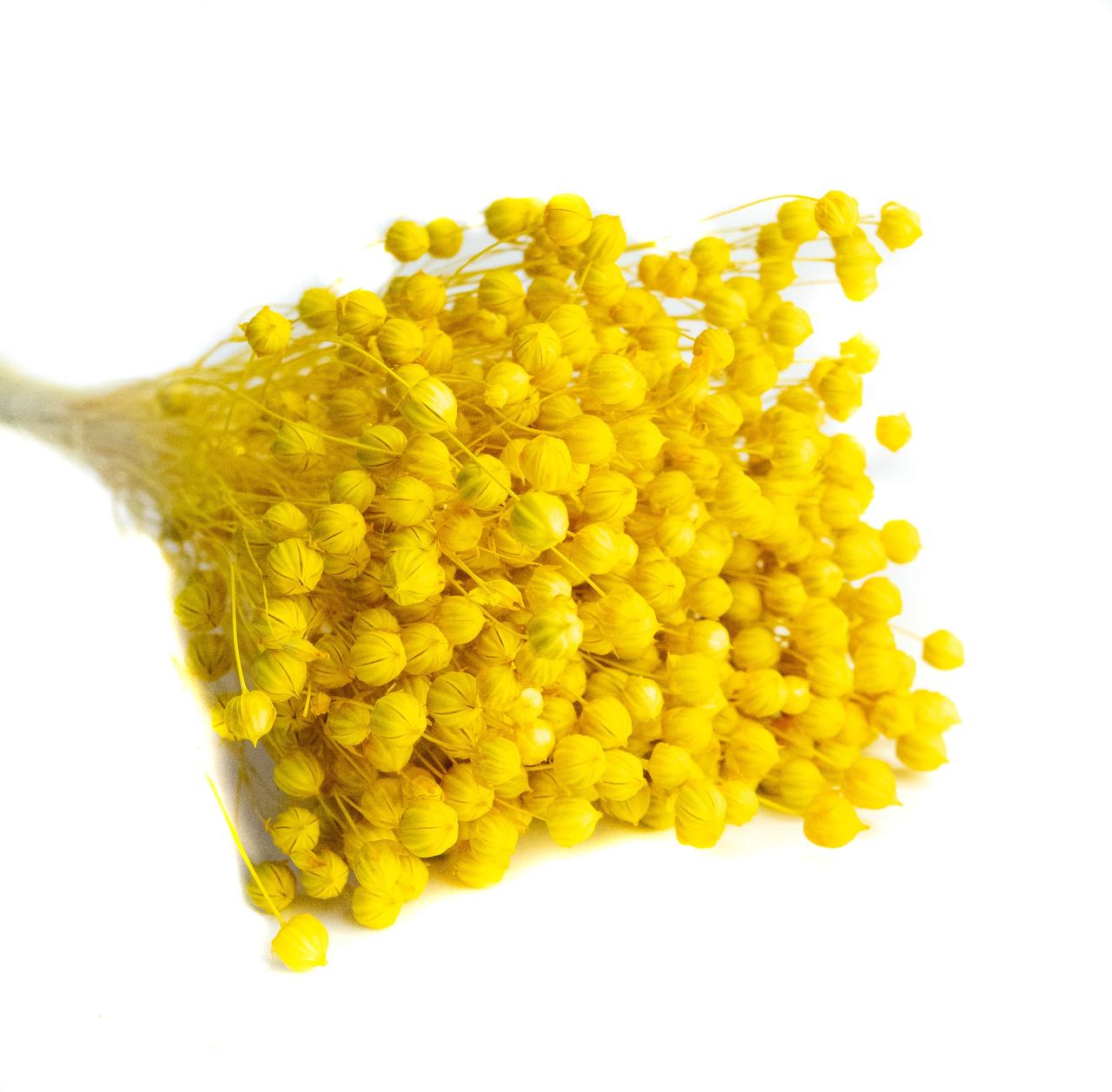 Льон фарбований (жовтий ~ 50 г)