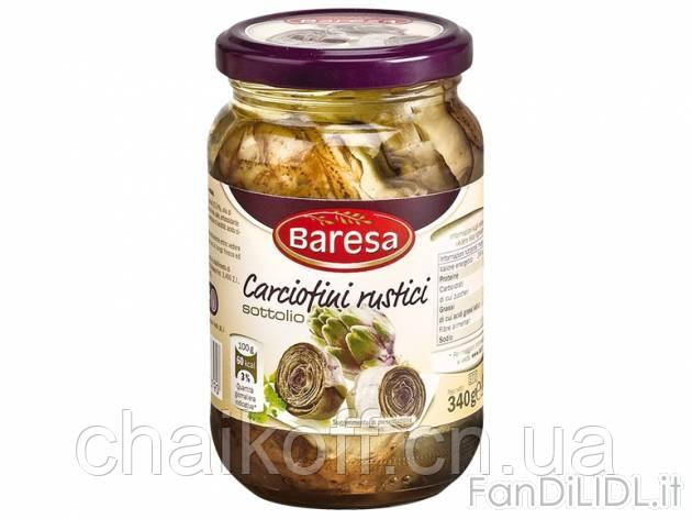 Артишоки в подсолнечном масле Baresa Carciofini Rustici 340 г (Италия)