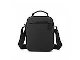 Чоловіча сумка текстильна чорна месенджер, фото 2
