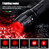 Потужний Телескопічний тактичний Ліхтарик 5 в 1 із червоним світлом + Акумулятор LiitoKala 3600mAh + зарядка, фото 3