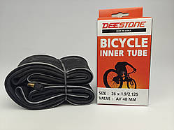 Велокамера 26х1.9 - 2.125 AV 48 Deestone. Камера для велосипеда 26. Велосипедна камера 26