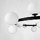 Люстра підвісна кільцева на 15 білих плафонів SG 2248/15 BK+WT, фото 3