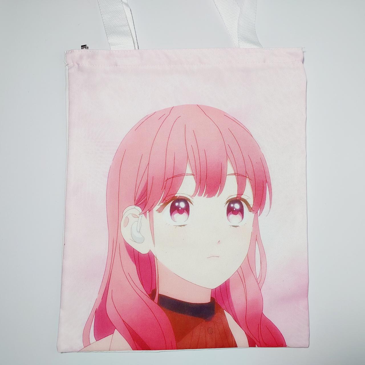 Підліткова молодіжна сумка-шопер з аніме на блискавці, фото 1