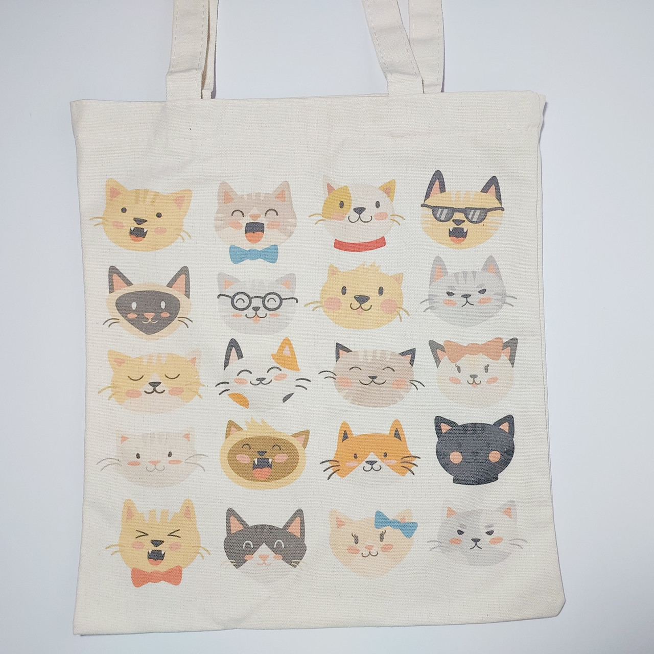 Сумка-шопер із малюнком котики на блискавці котон, фото 1