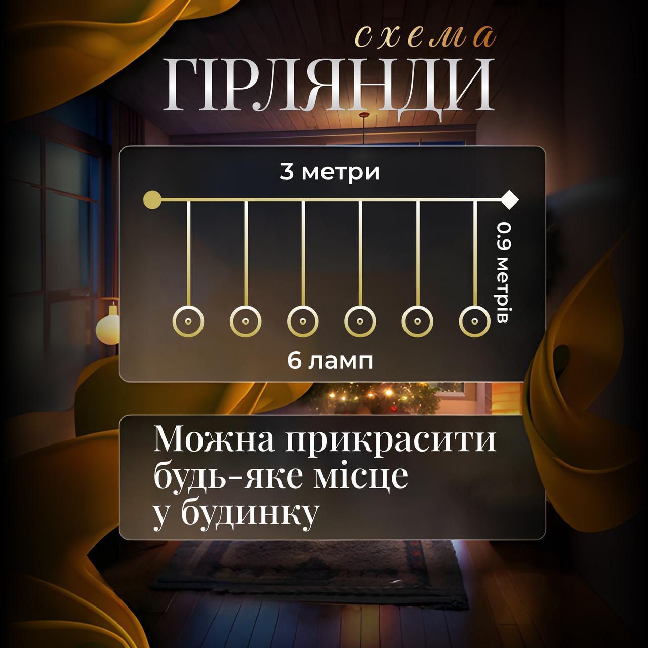 Гирлянда штора светодиодная