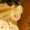Гірлянда штора 3 м 6 фігурок тепле жовте світло світлодіодна для вікон дверей стін фотозон енергоощадна, фото 8