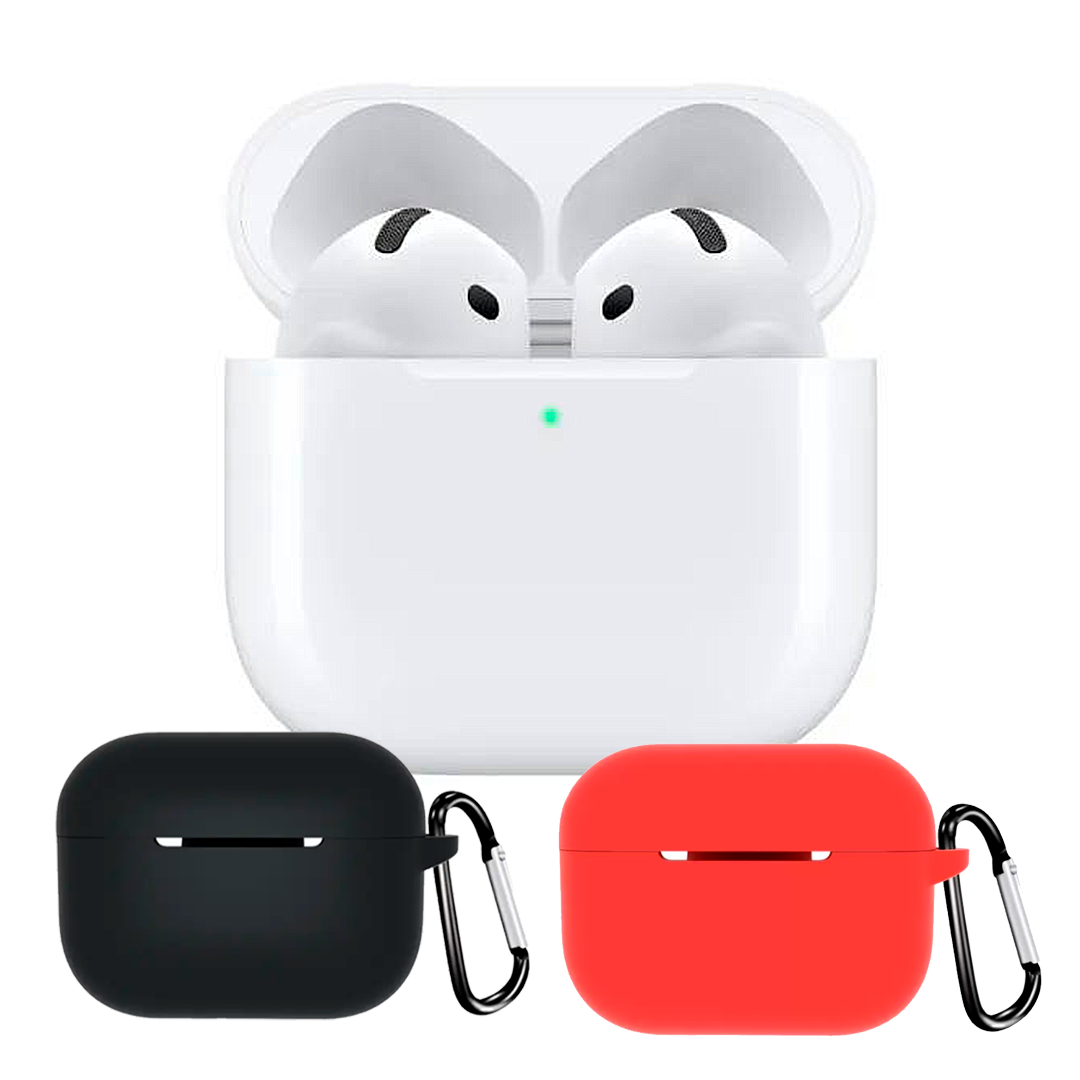 Бездротові навушники AirPods 4 Lux+ 2024 + два захисні чохли