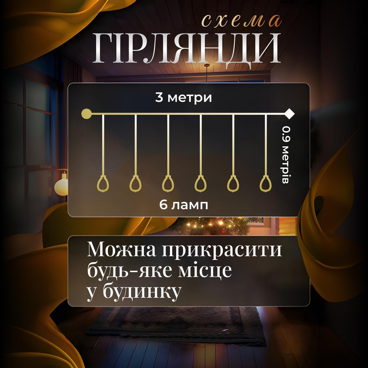 Гирлянда штора Груша