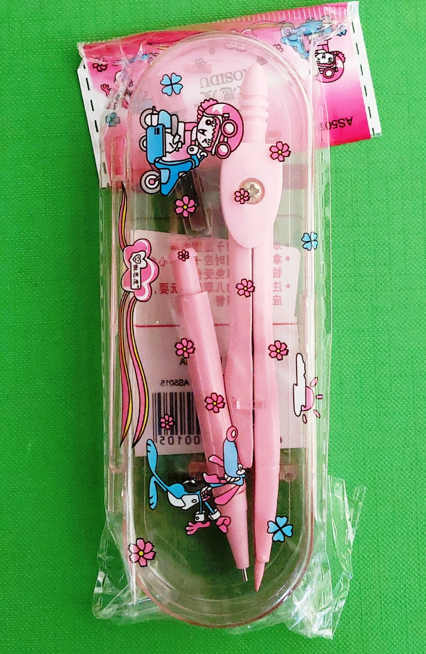 Канц Циркуль ”JO” /AS5015/ футляр + грифель, мікс (1/12)