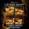 Гірлянда штора Будиночки LED 3м 6 фігурок тепле жовте світло для вікон і стін, фото 5