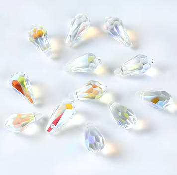 Намистина-слізка 13*6,5 мм, колір Crystal Shimmer, 1 шт