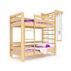 Двоярусне ліжко Babyson 9 зі шведською стінкою і мотузковим набором SportBaby (80 x 190 см), фото 4