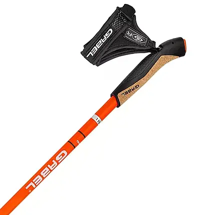 Карбонові палиці для скандинавської ходьби Gabel X-1.35 Active Knife, 110 см (Red/Orange), фото 3