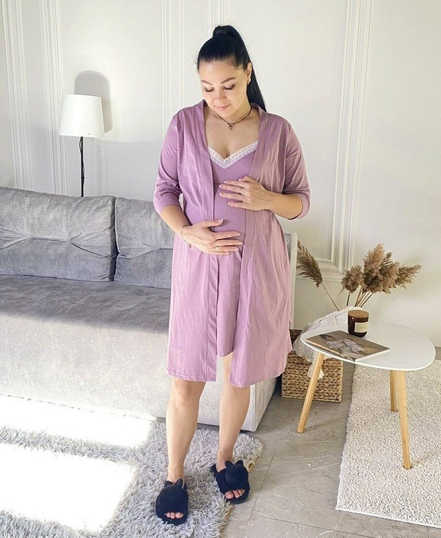 Комплект женский в роддом для беременных и кормящих мам с регулятором бретеля 44-58р.