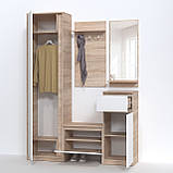 Передпокій з шафою Компанит Брайтон Дуб сонома + білий (147х37,6х200 см), фото 2