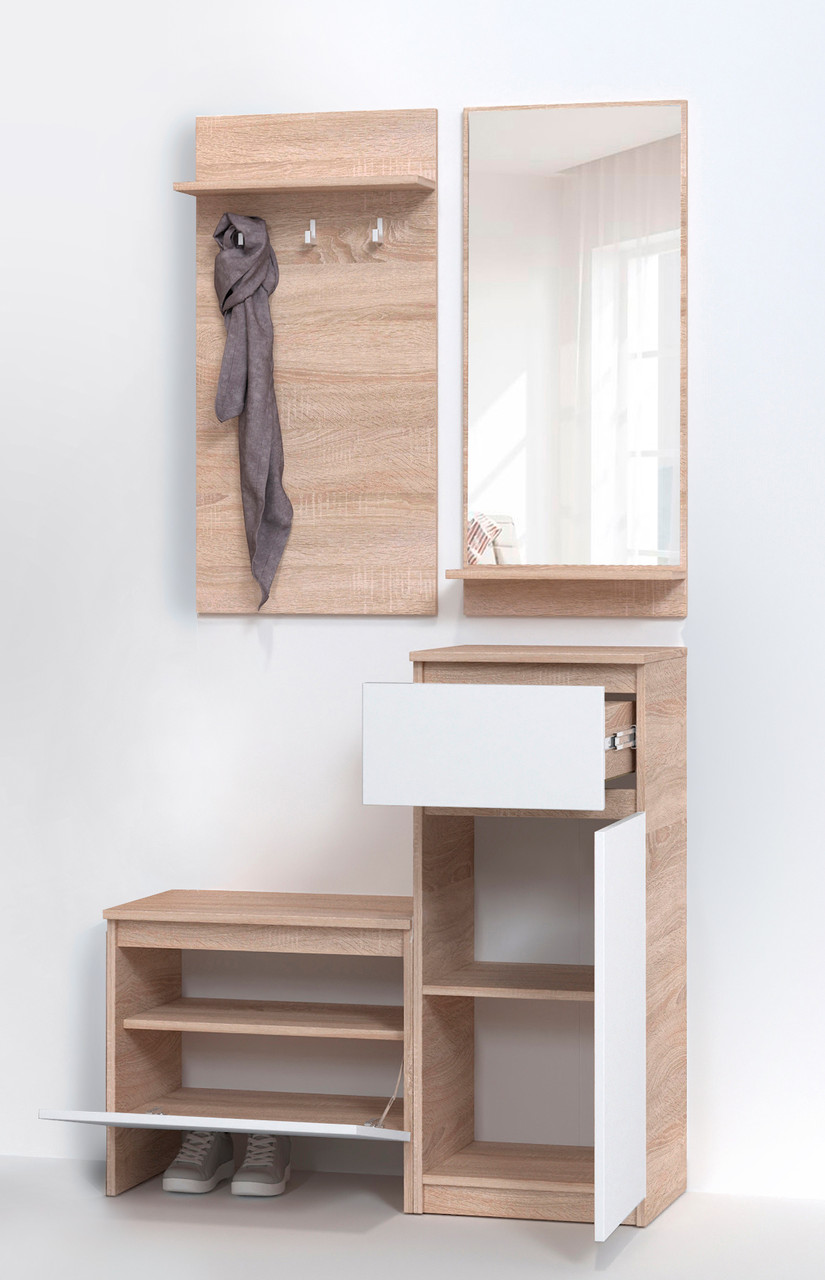 Передпокій Мастер Форм Брайтон Дуб сонома + білий (95х37,6х200 см), фото 1