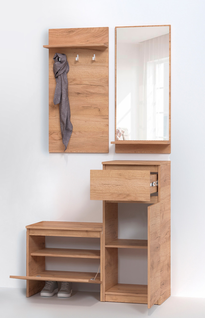 Передпокій Мастер Форм Брайтон Дуб крафт золотий (95х37,6х200 см), фото 1