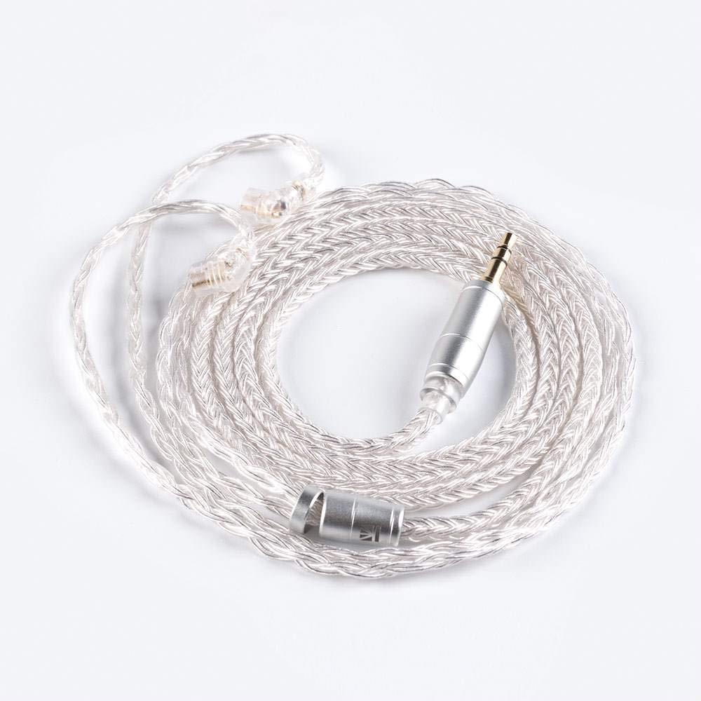 ⇒ Kbear 16 Core Silver Plated Copper (Jack 3.5 C-pin) – 16-ти жильний мідний посрібнений кабель для навушників