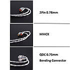 ⇒ Kbear 16 Core Silver Plated Copper (Jack 3.5 C-pin) – 16-ти жильний мідний посрібнений кабель для навушників, фото 7