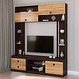 Стінка в гостину Еверест Венге темний + дуб крафт золотий (160х38х194 см), фото 3