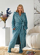 Жіночий довгий махровий халат (р.S-M,L-XL,2XL-3XL) полірована махра, фото 3