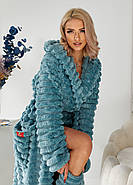 Жіночий довгий махровий халат (р.S-M,L-XL,2XL-3XL) полірована махра, фото 6