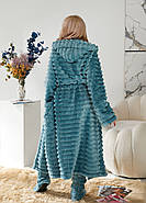 Жіночий довгий махровий халат (р.S-M,L-XL,2XL-3XL) полірована махра, фото 5