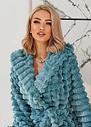 Жіночий довгий махровий халат (р.S-M,L-XL,2XL-3XL) полірована махра, фото 7