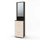 Передпокій у маленький коридор Эверест Венге темний + дуб молочний (110х38х210 см), фото 3