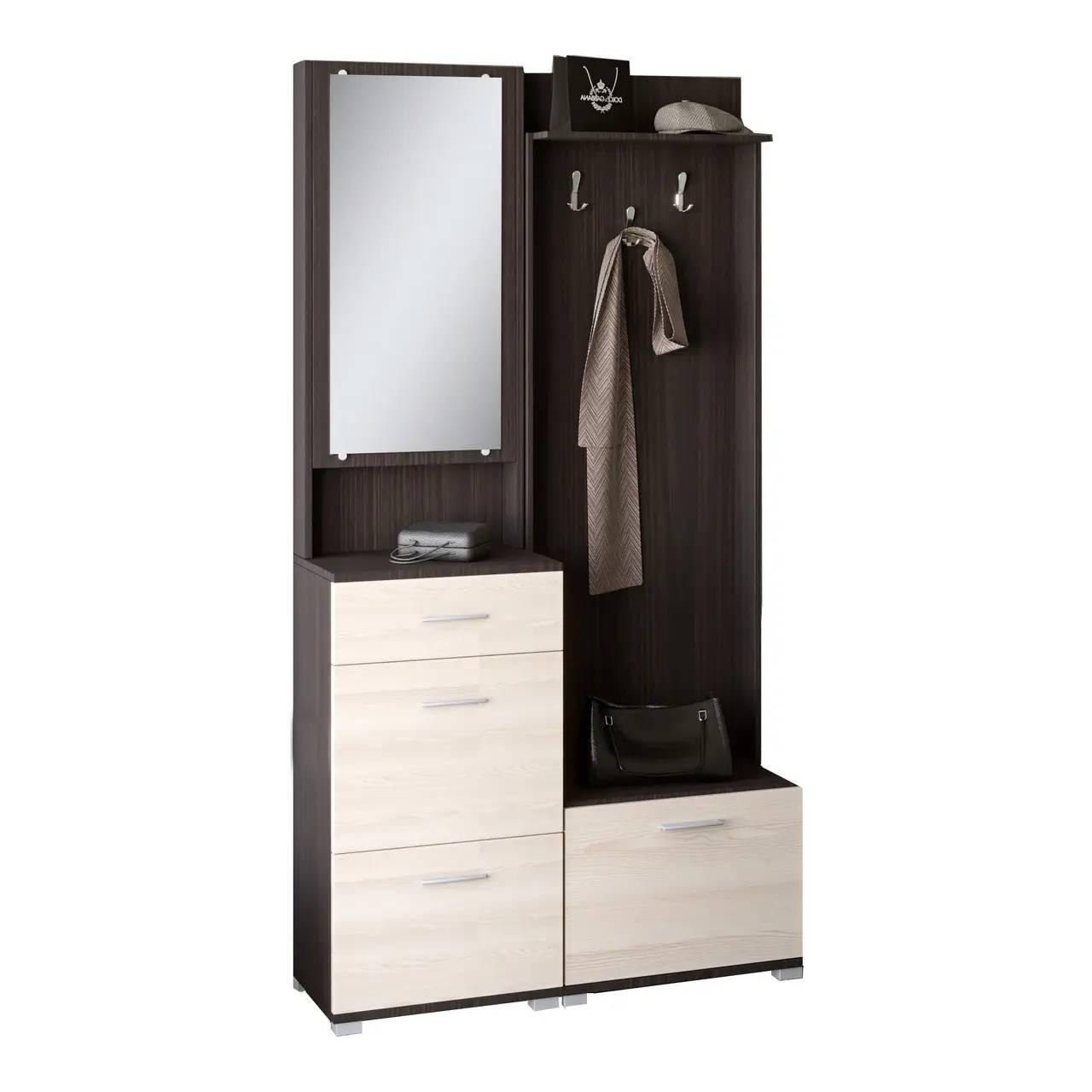 Передпокій у маленький коридор Эверест Венге темний + дуб молочний (110х38х210 см), фото 1