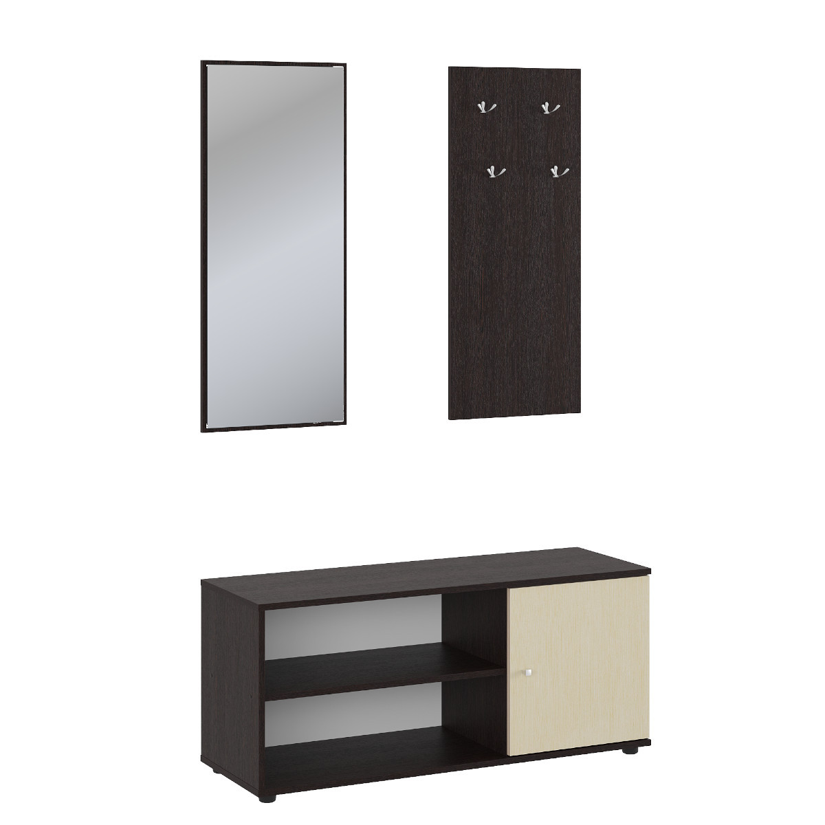 Передпокій Алена Компанит Венге темний + дуб молочний (110х38х180 см), фото 1