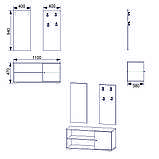 Передпокей Альона Компаніт Дуб сонома (110х38х180 см), фото 2