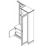 Передпокій модульний з дзеркалом Gerbor Соната 110 P Каштан 119х43х205 см, фото 2