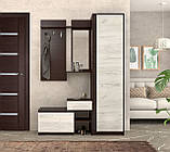 Передпокій з шафою Компанит Брайтон Венге + Дуб крафт білий (142х37,6х200 см), фото 2