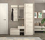 Передпокій з шафою Компанит Брайтон Дуб крафт білий (142х37,6х200 см), фото 2