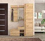 Передпокій з шафою Компанит Брайтон Дуб крафт золотий (142х37,6х200 см), фото 2