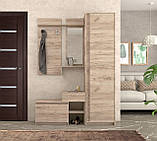 Передпокій з шафою Компанит Брайтон Дуб крафт сірий (142х37,6х200 см), фото 2