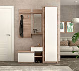 Передпокій з шафою Компанит Брайтон Дуб сонома + білий (142х37,6х200 см), фото 2