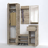 Передпокій з шафою Компанит Брайтон Дуб крафт сірий (147х37,6х200 см), фото 2