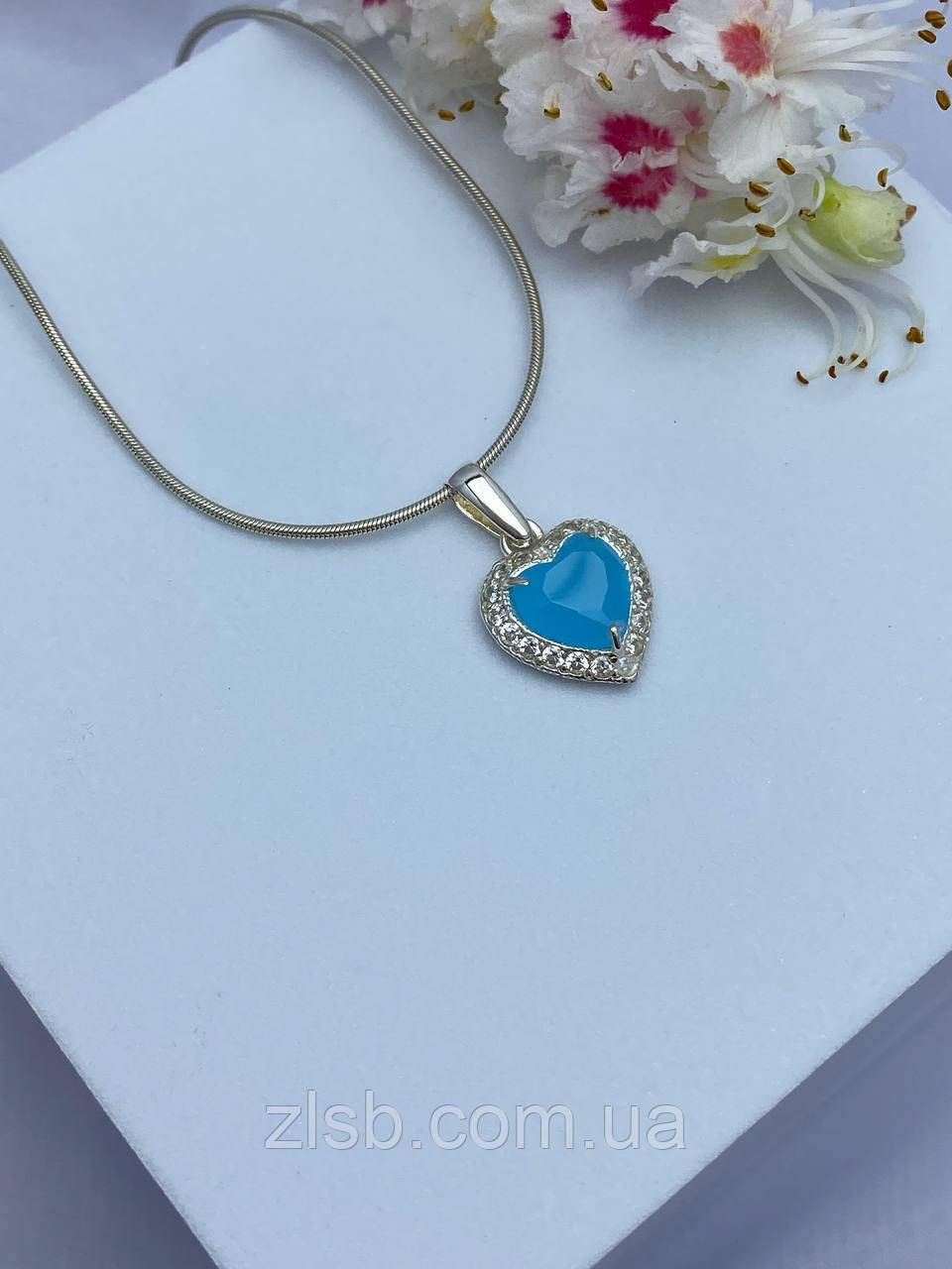 Срібний кулон Титаник з ланцюжком Сердце океана  014кул, фото 1